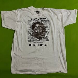 Vintage White House Dr MLK Jr I Have A Dream Graphic T-Shirt XL White USA Made